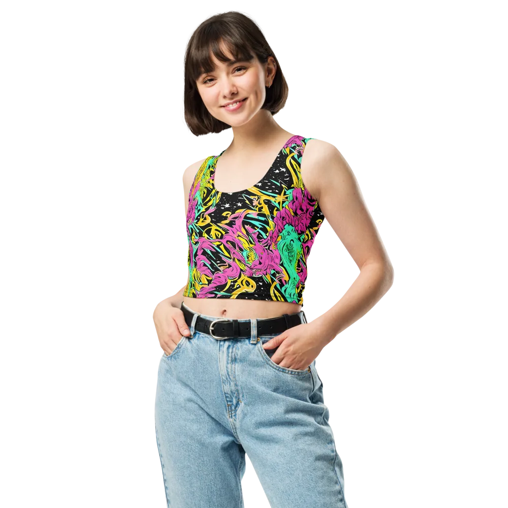 Feldstein Frenzy on Crop Top — Front