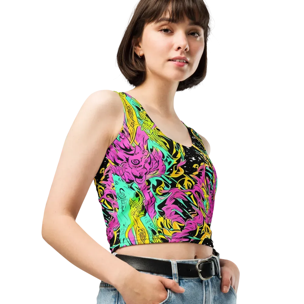 Feldstein Frenzy on Crop Top — Right Front
