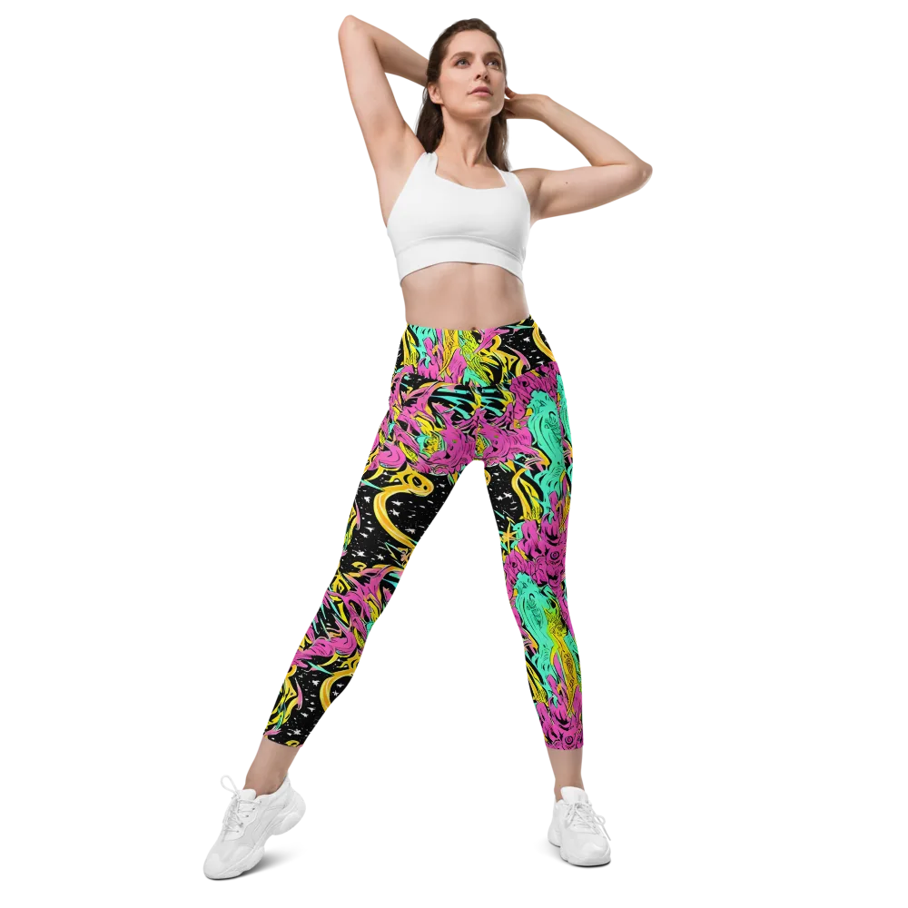 Feldstein Frenzy on Leggings with Pockets — Front
