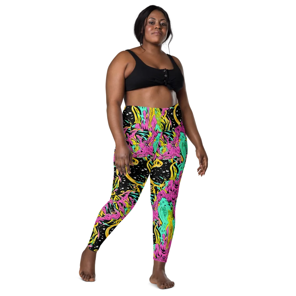 Feldstein Frenzy on Leggings with Pockets — Front