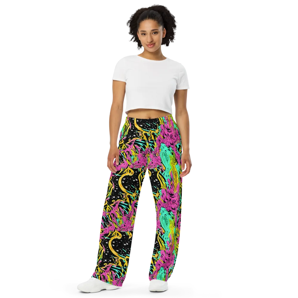 Feldstein Frenzy on Wide-Leg Pants — Front