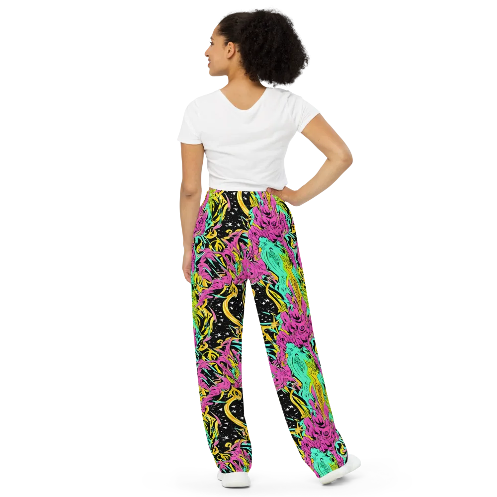 Feldstein Frenzy on Wide-Leg Pants — Back