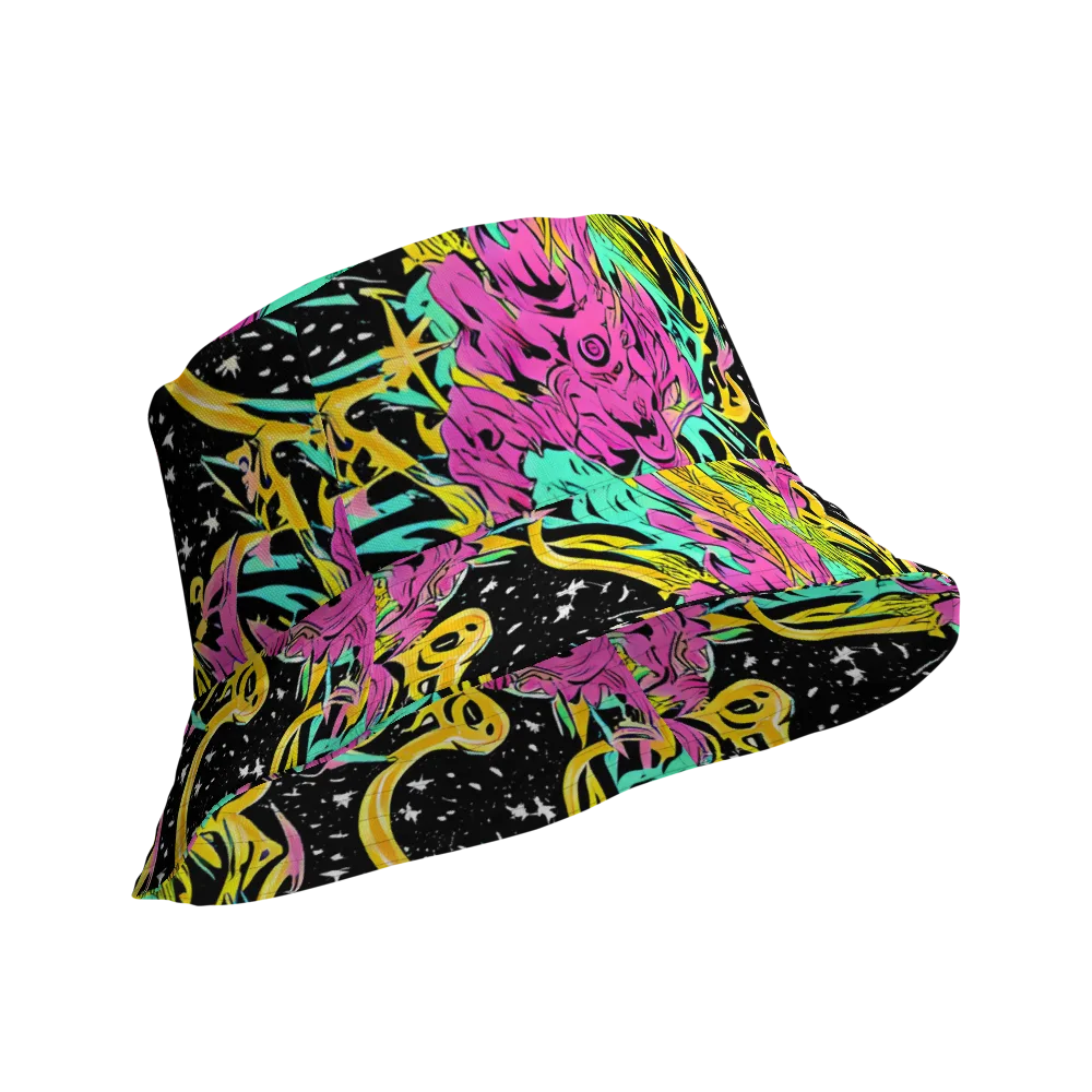 Feldstein Frenzy on Reversible Bucket Hat — Product details Outside