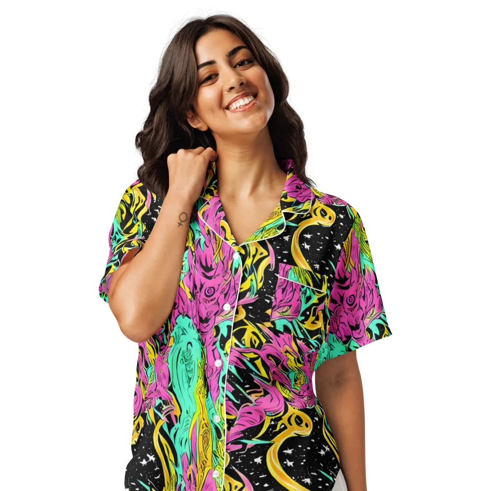 Feldstein Frenzy on Women's Short Sleeve Pajama Top — Front