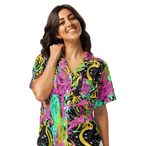 Feldstein Frenzy on a Women's Short Sleeve Pajama Top