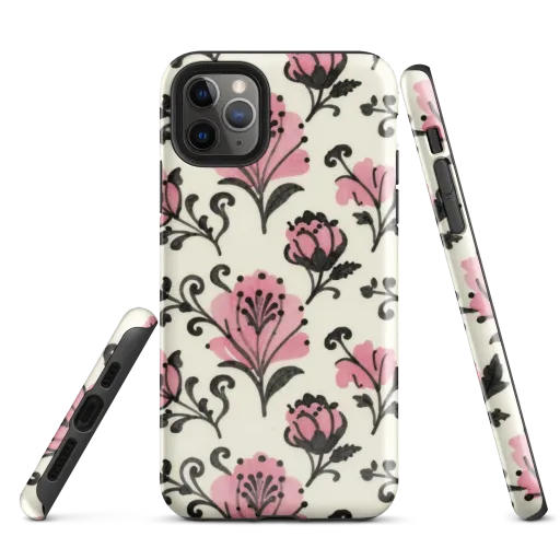 Pink Curlicue Garden on a Tough Case for iPhone®