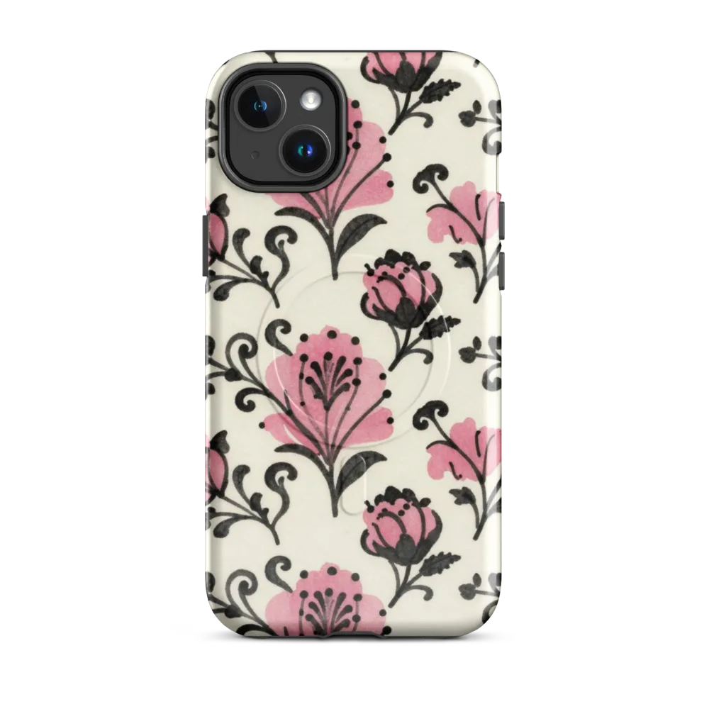 Pink Curlicue Garden on MagSafe Tough Case for iPhone® — Front