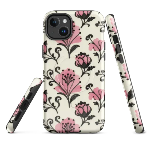 Pink Curlicue Garden on a MagSafe Tough Case for iPhone®