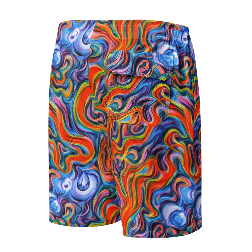 Riptide Radiance on Men's Board Shorts — Back