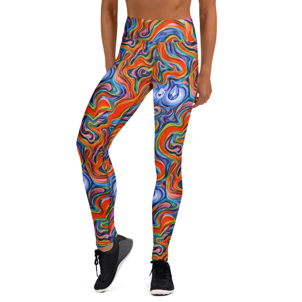 Riptide Radiance on Yoga Leggings — Front