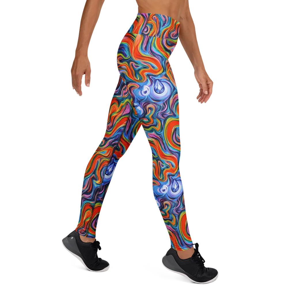 Riptide Radiance on Yoga Leggings — Right