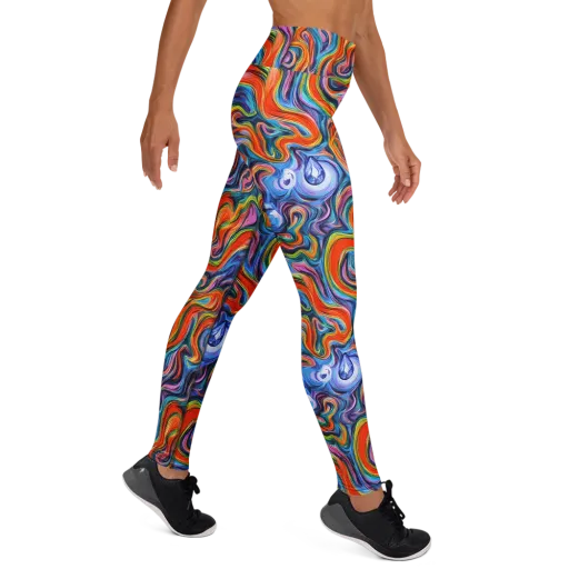 Riptide Radiance on a Yoga Leggings