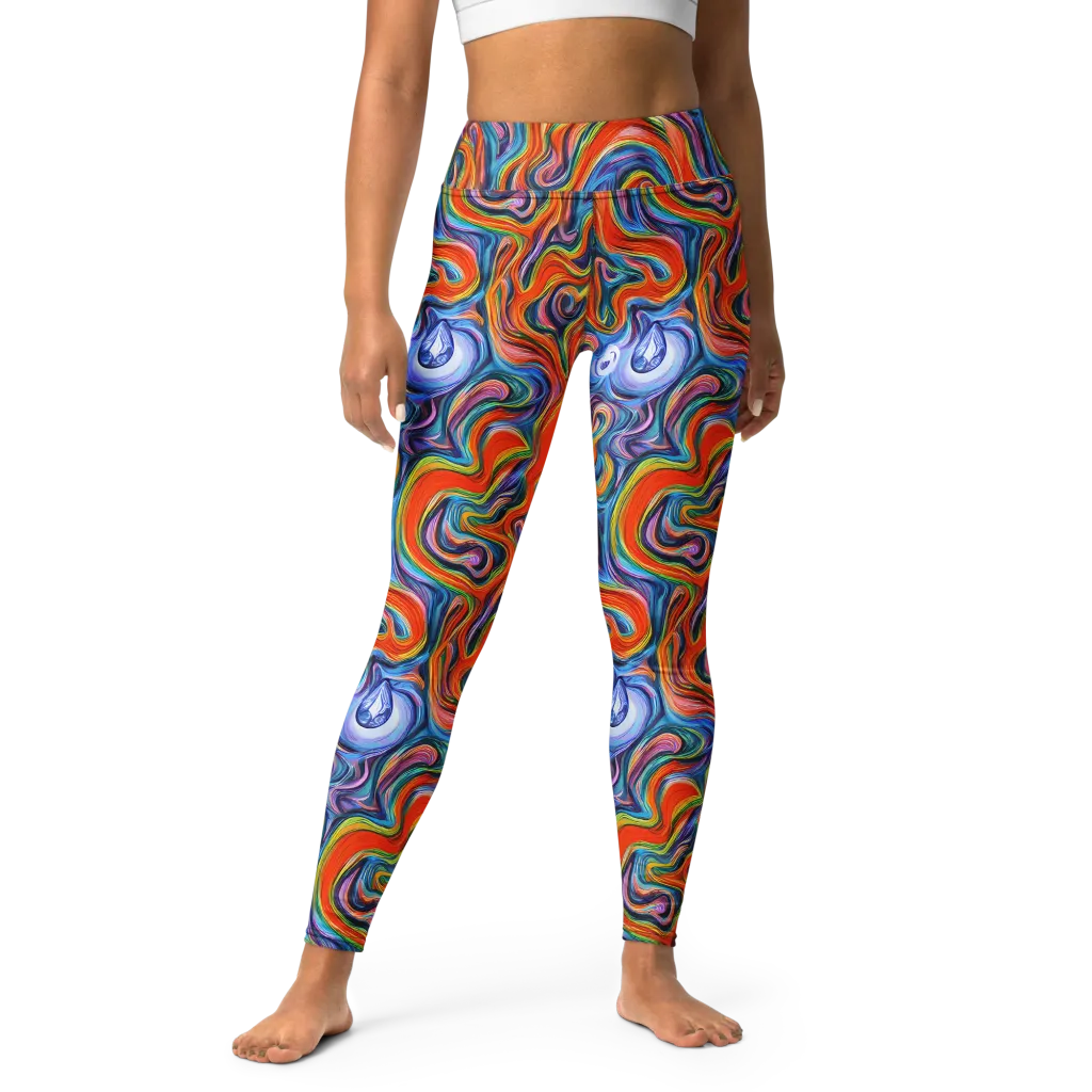 Riptide Radiance on Yoga Leggings — Front