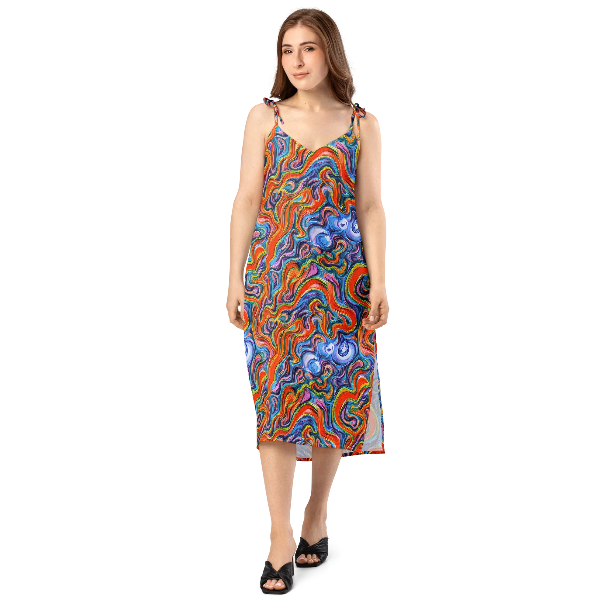 Riptide Radiance on Slip Dress — Front