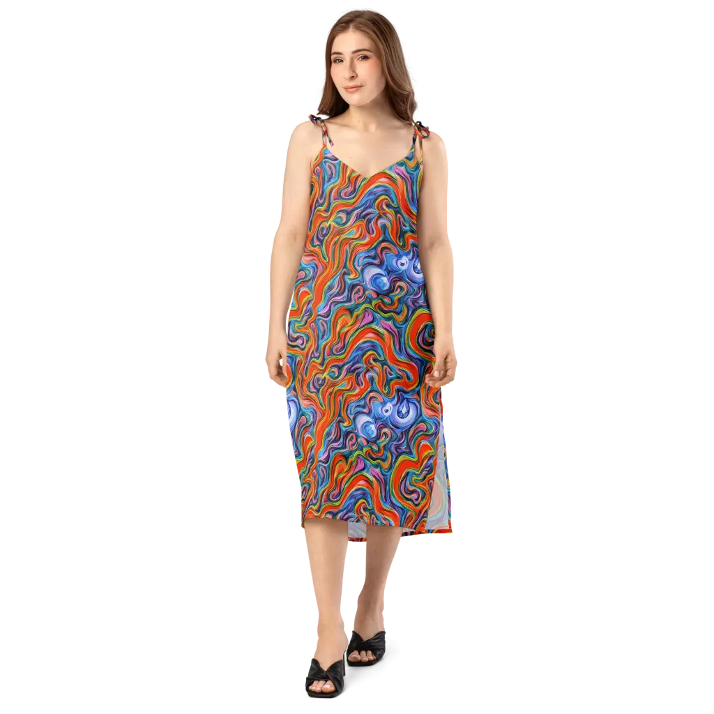Riptide Radiance on Slip Dress — Front