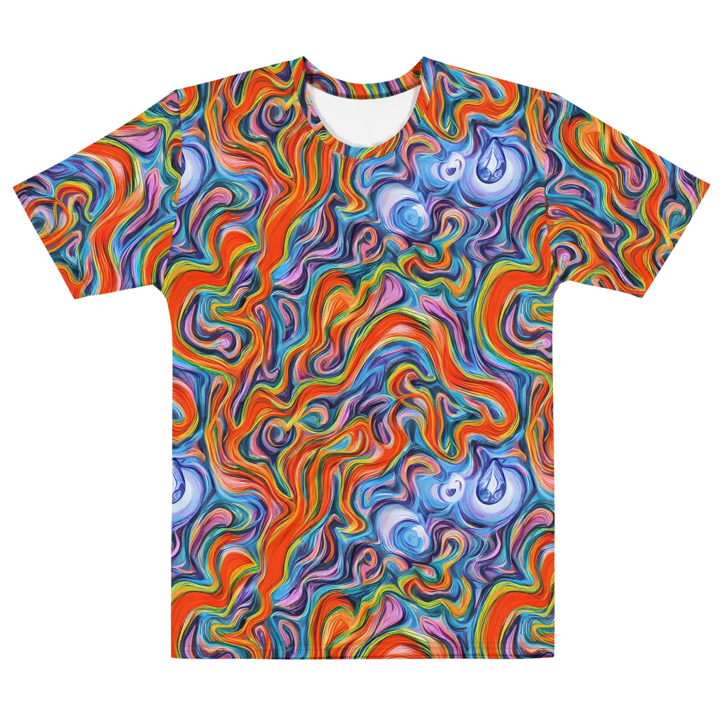 Riptide Radiance on Men's Cotton Crew Neck T-Shirt — Front