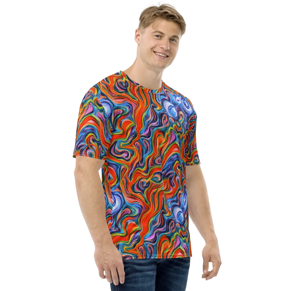 Riptide Radiance on Men's Crew Neck T-Shirt — Right