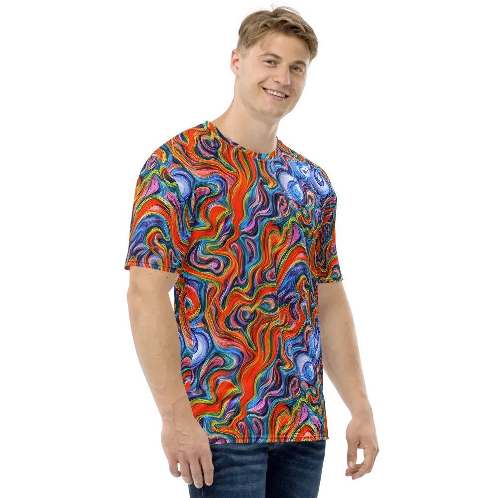 Riptide Radiance on Men's Crew Neck T-Shirt — Right