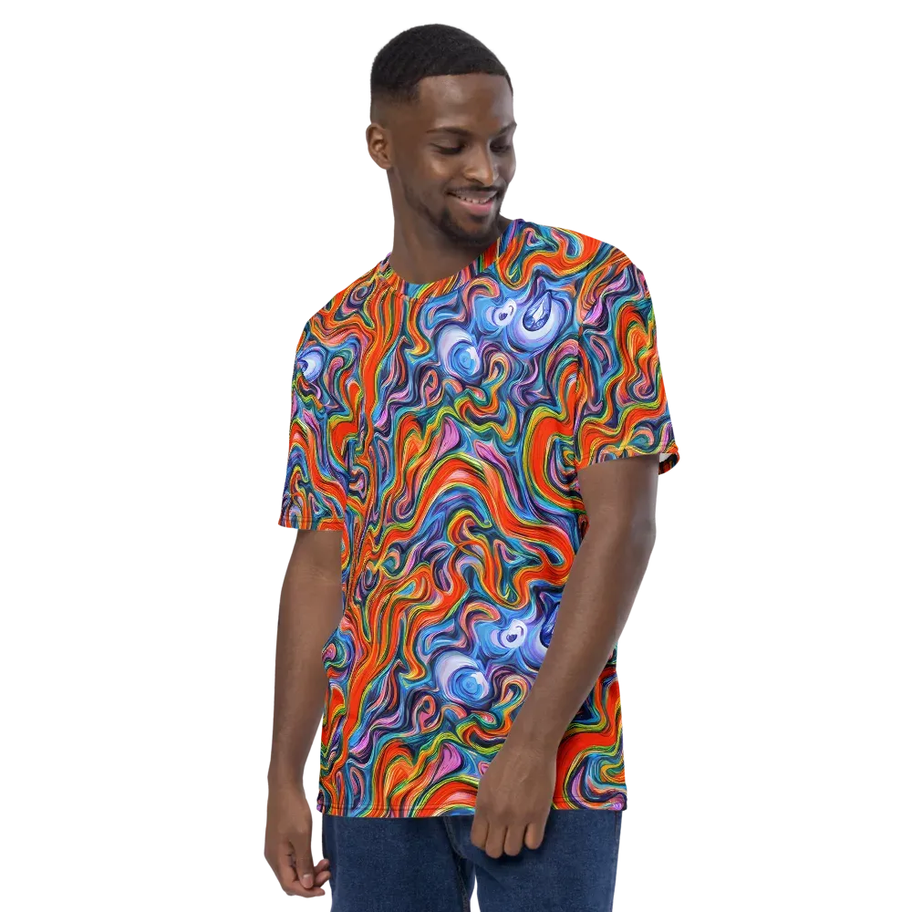Riptide Radiance on Men's Crew Neck T-Shirt — Left