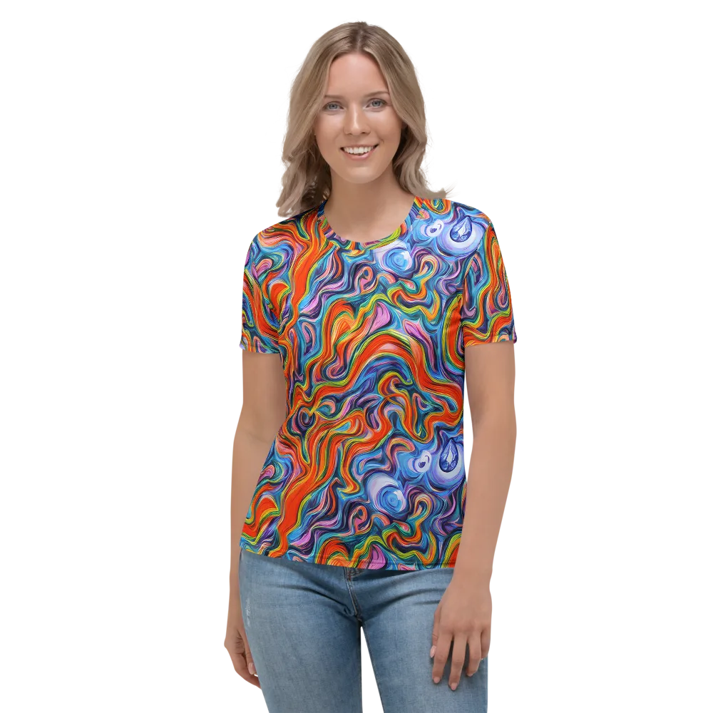 Riptide Radiance on Women's Crew Neck T-Shirt — Front