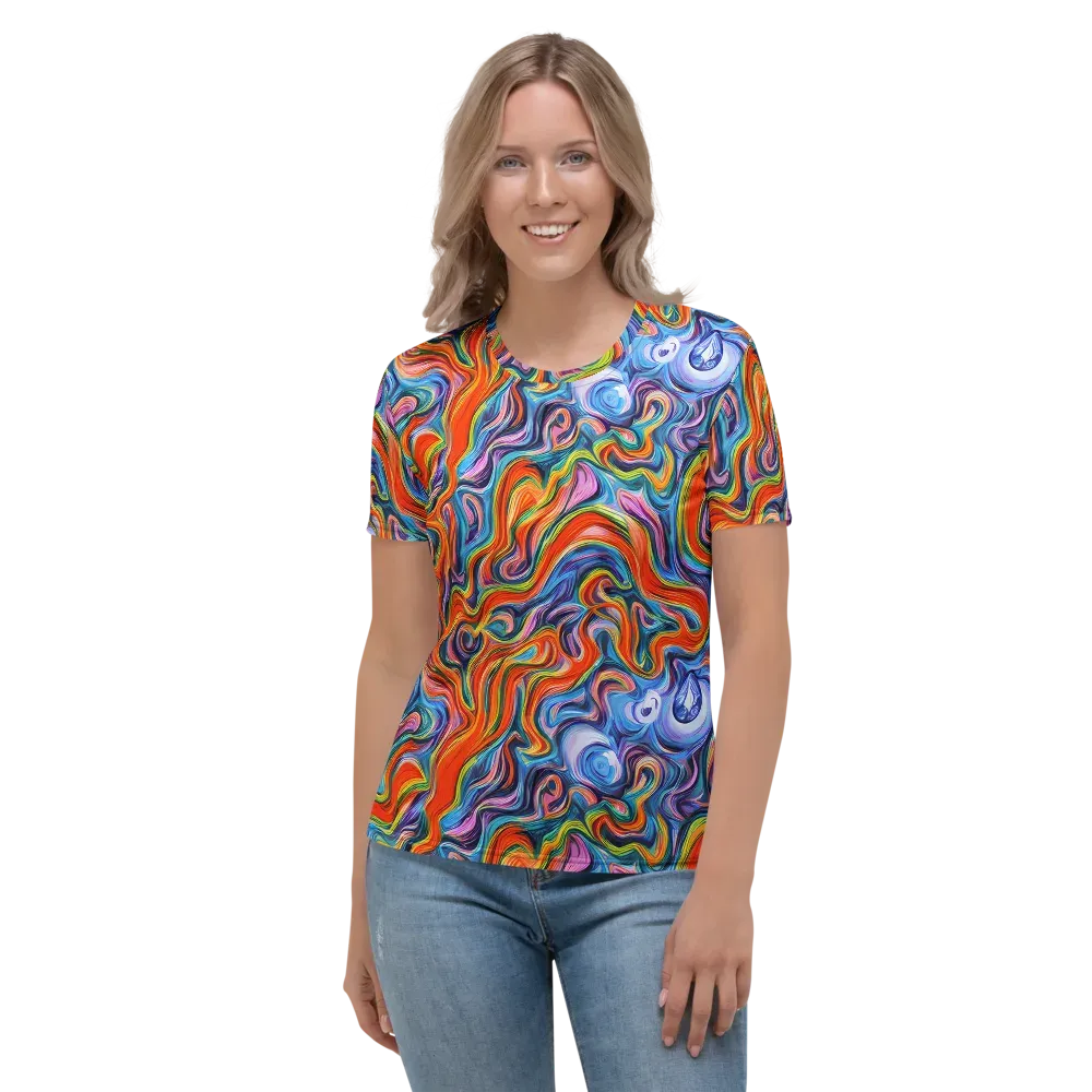 Riptide Radiance on Women's Crew Neck T-Shirt — Front