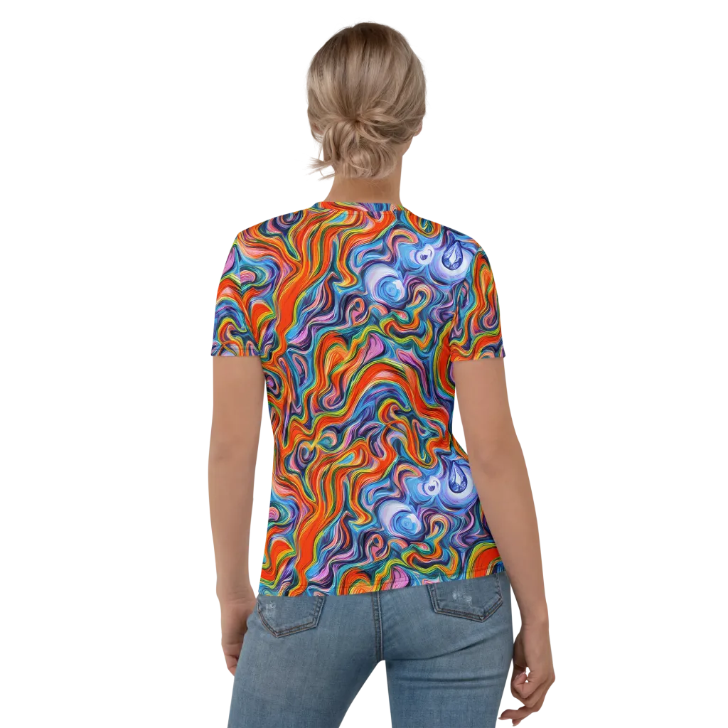 Riptide Radiance on Women's Crew Neck T-Shirt — Back