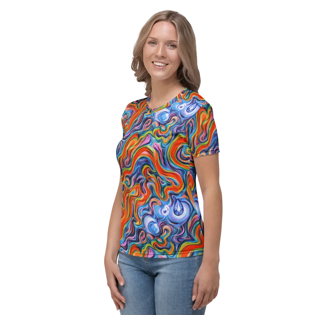 Riptide Radiance on Women's Crew Neck T-Shirt — Left