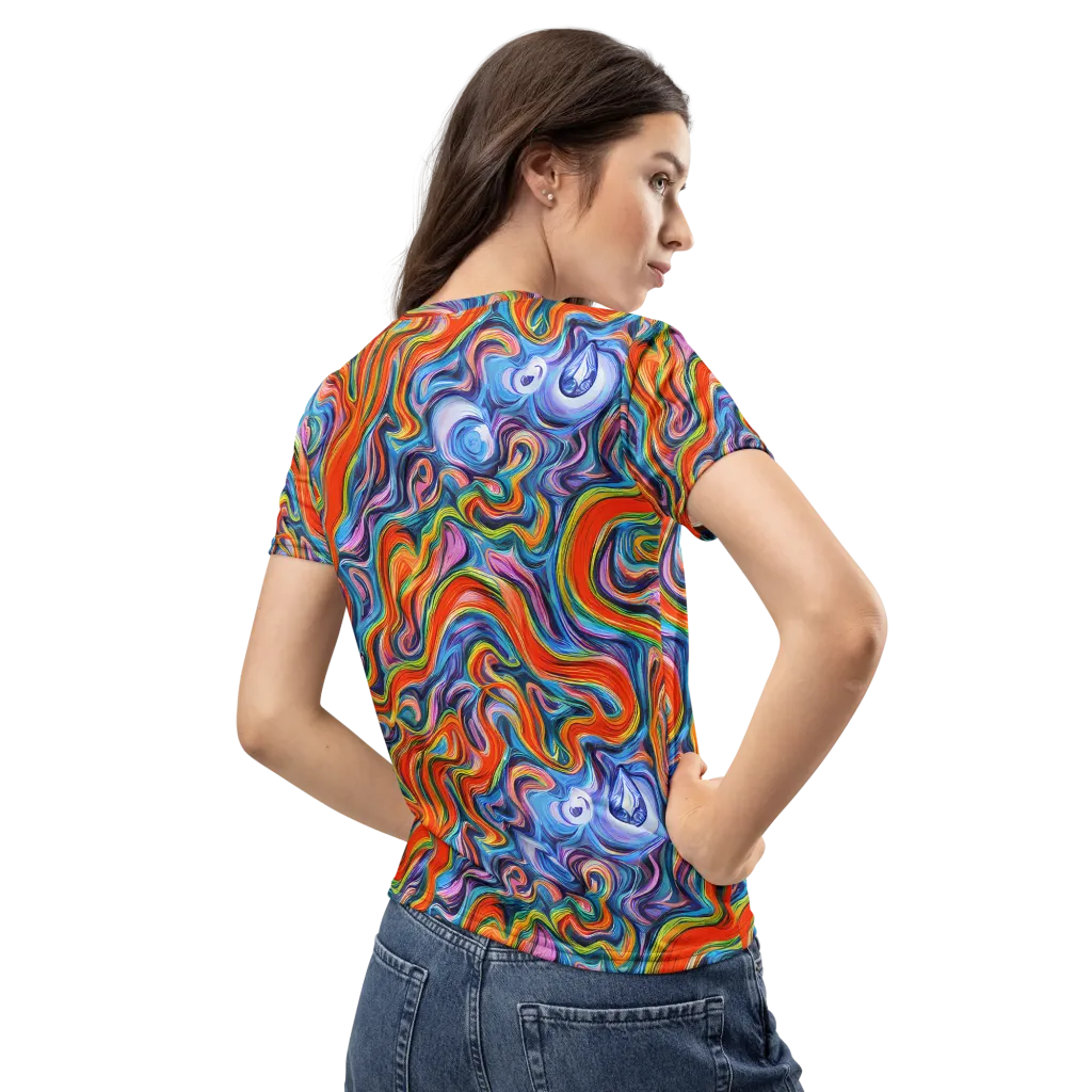 Riptide Radiance on Women's Crew Neck T-Shirt — Back