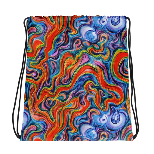 Riptide Radiance on a Drawstring Bag