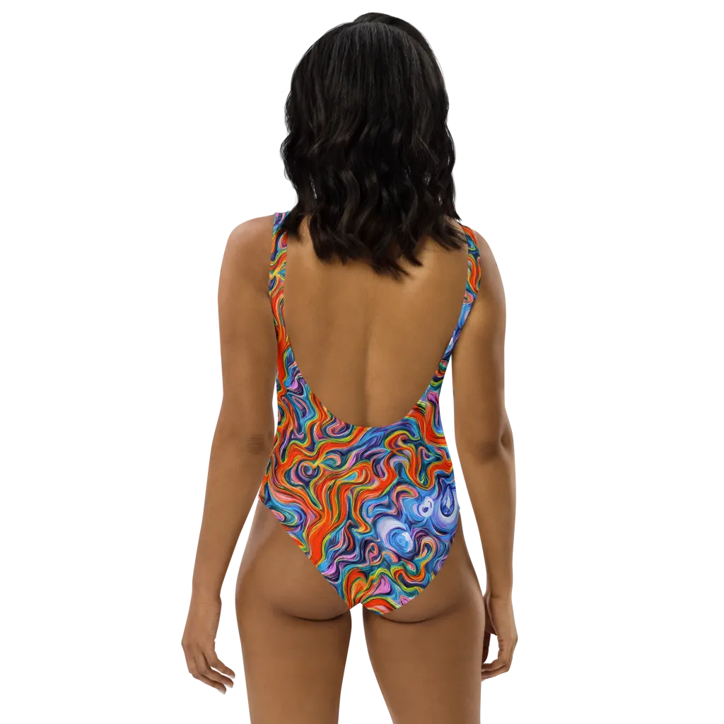 Riptide Radiance on One-Piece Swimsuit — Back