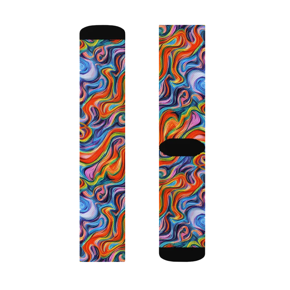 Riptide Radiance on Socks — Left Sock