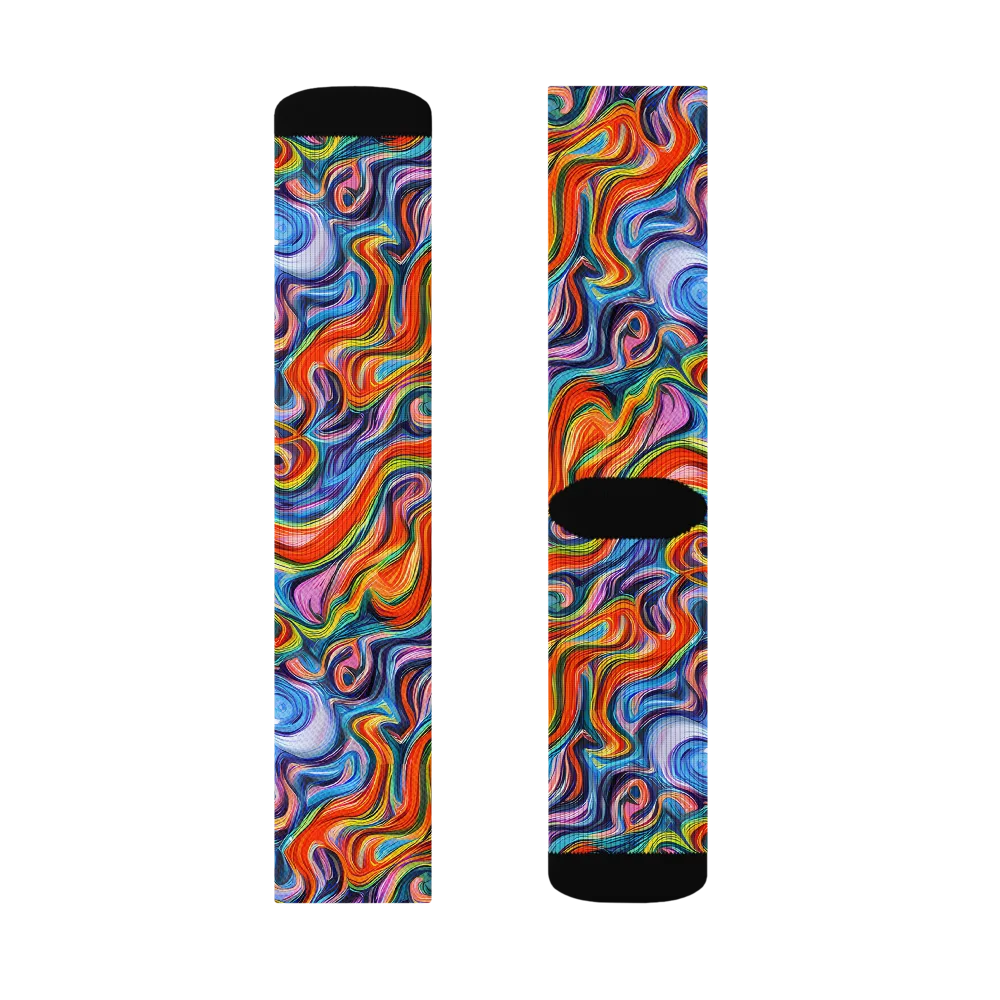 Riptide Radiance on Socks — Right Sock