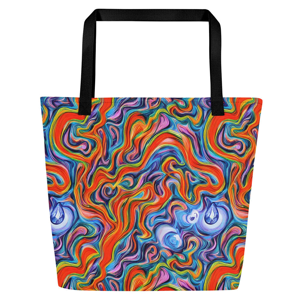 Riptide Radiance on Large Tote Bag W/ Pocket — Front