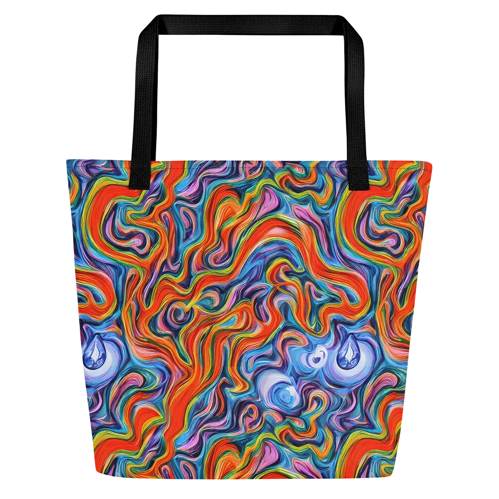 Riptide Radiance on Large Tote Bag W/ Pocket — Front