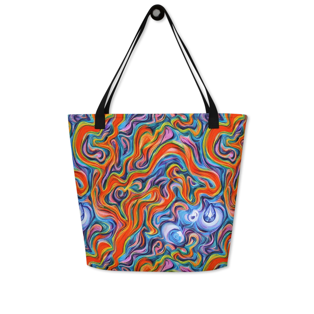 Riptide Radiance on Large Tote Bag W/ Pocket — Front