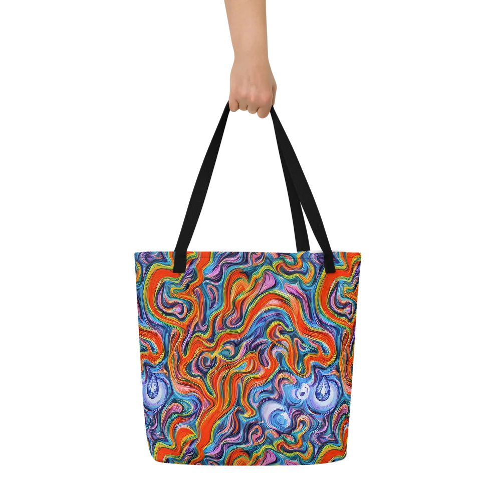 Riptide Radiance on Large Tote Bag W/ Pocket — Front