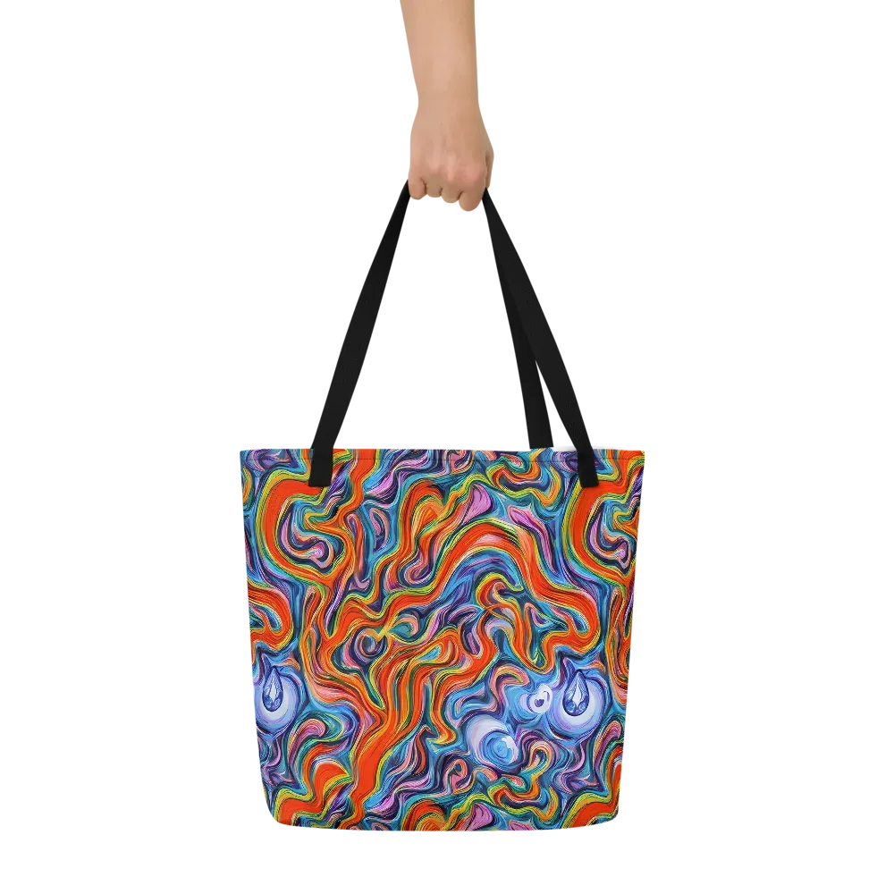 Riptide Radiance on Large Tote Bag W/ Pocket — Front