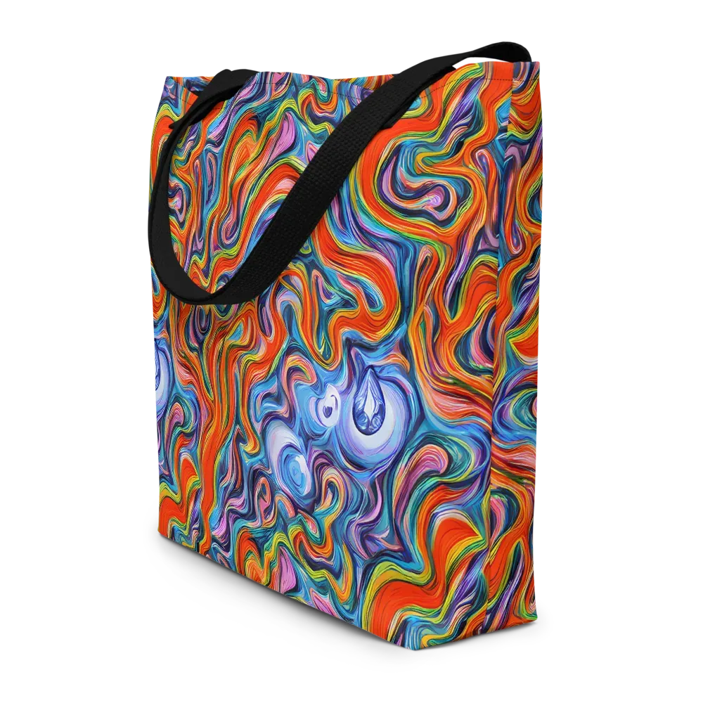 Riptide Radiance on Large Tote Bag W/ Pocket — Front