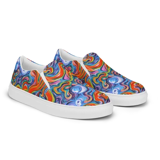 Riptide Radiance on a Women's Slip-On Canvas Shoes