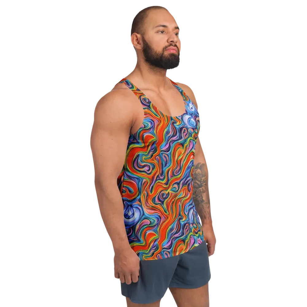 Riptide Radiance on Men's Tank Top — Right Front