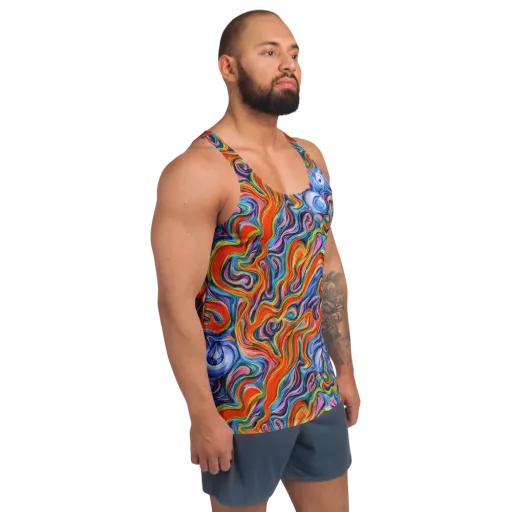 Riptide Radiance on a Men's Tank Top