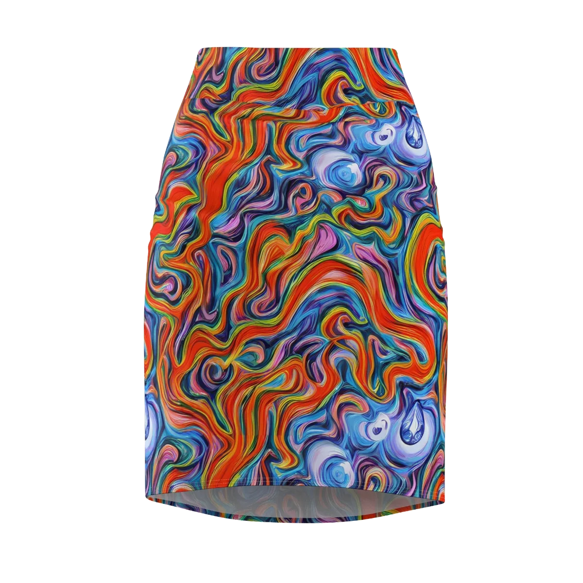 Riptide Radiance on Pencil Skirt — Front