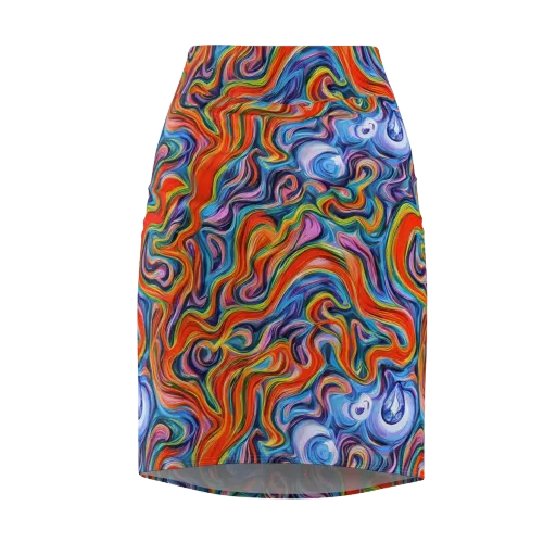 Riptide Radiance on a Pencil Skirt