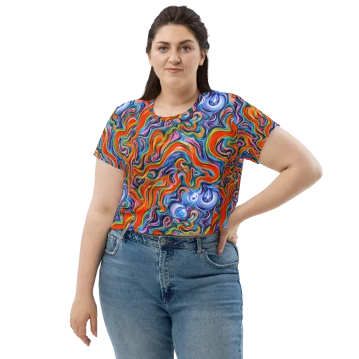 Riptide Radiance on a Crop Tee