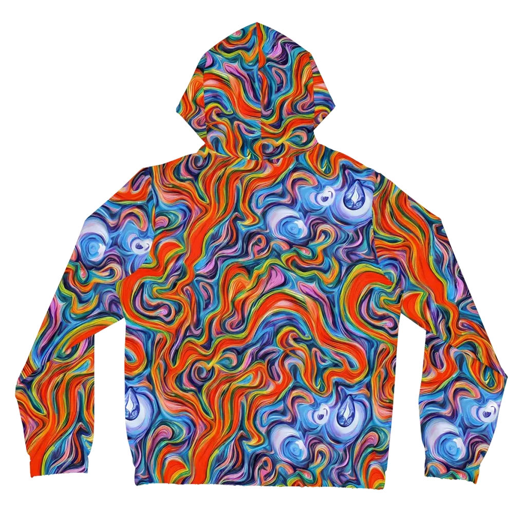 Riptide Radiance on Women's Full-Zip Hoodie — Back