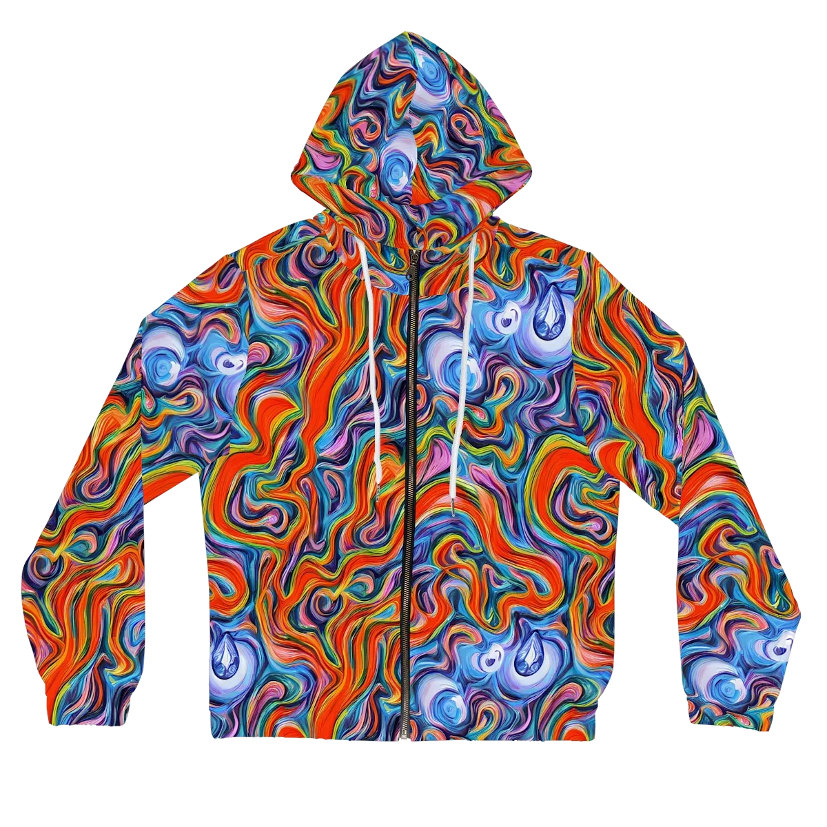 Riptide Radiance on Women's Full-Zip Hoodie — Front