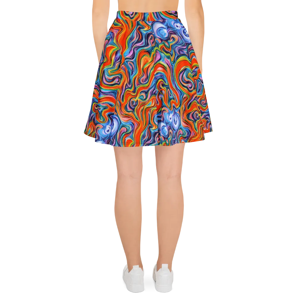 Riptide Radiance on Skater Skirt — Back