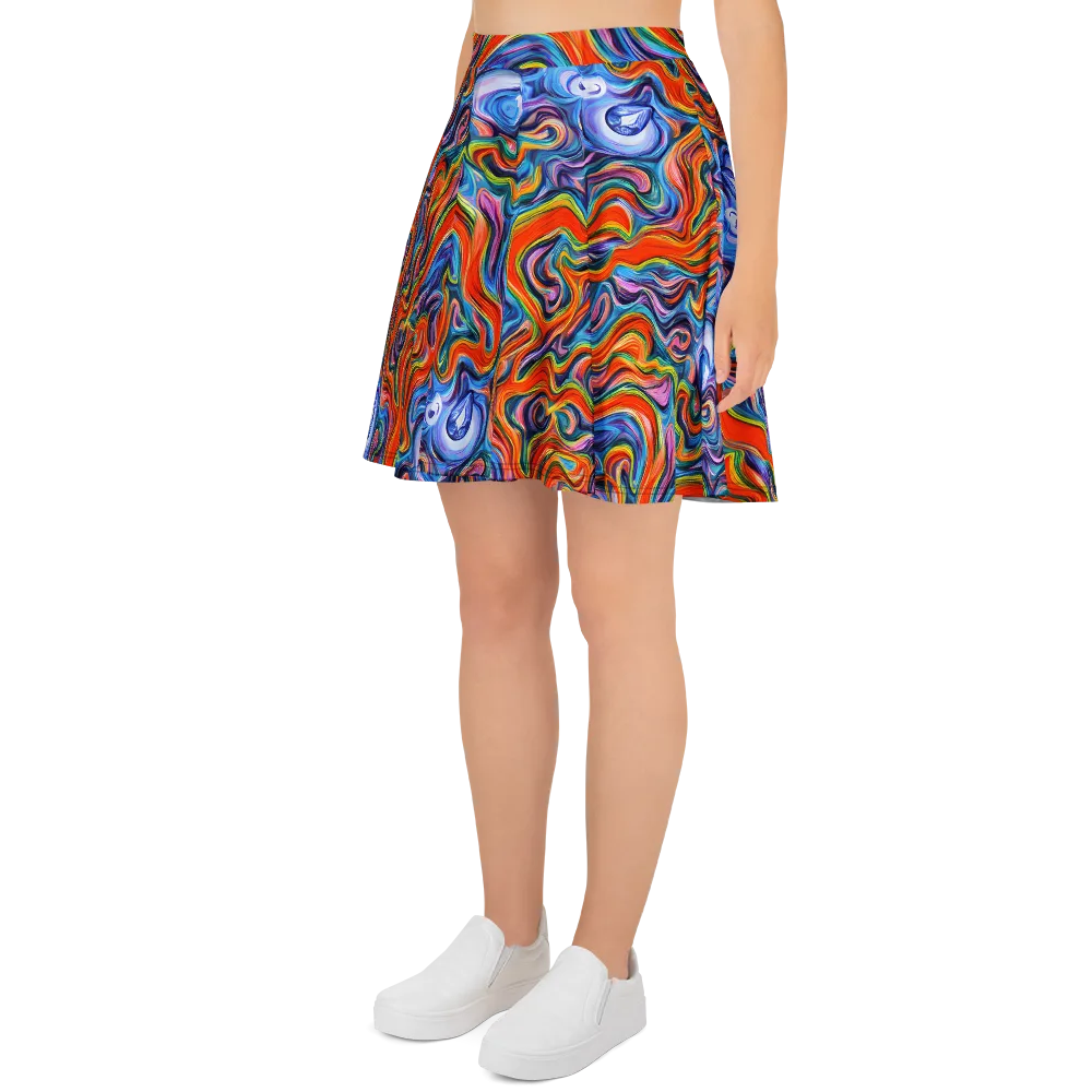 Riptide Radiance on Skater Skirt — Left