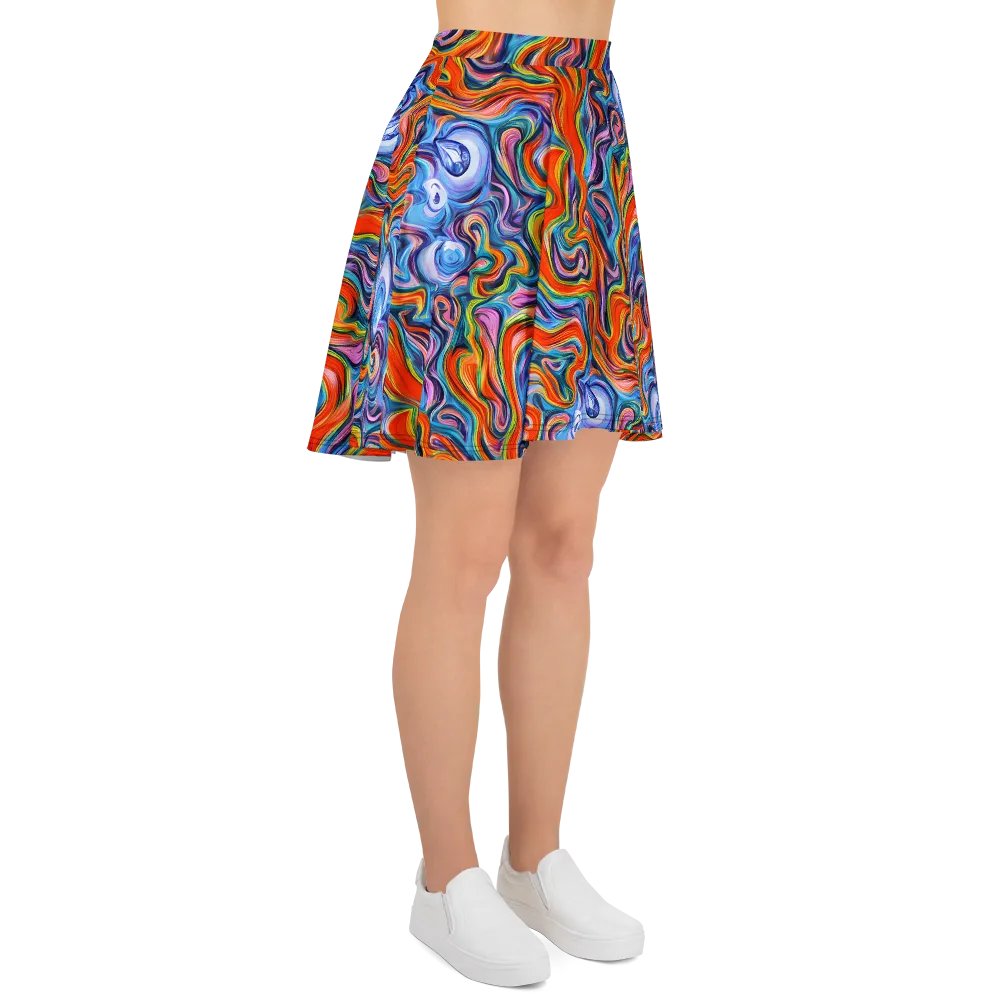 Riptide Radiance on Skater Skirt — Right