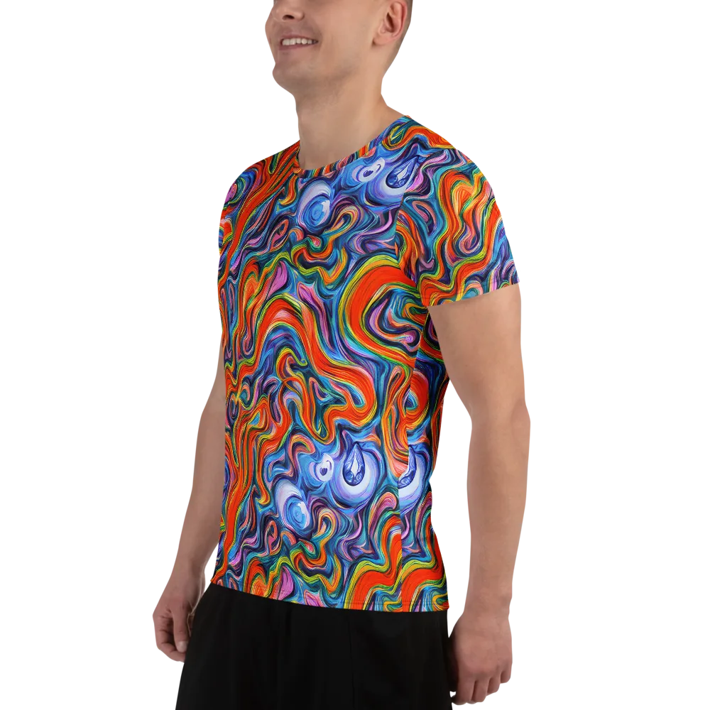 Riptide Radiance on Men's Athletic T-Shirt — Left